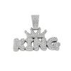 European and American Style New Alloy Full Diamond Crown King Letter Pendant, Fashionable Jewelry