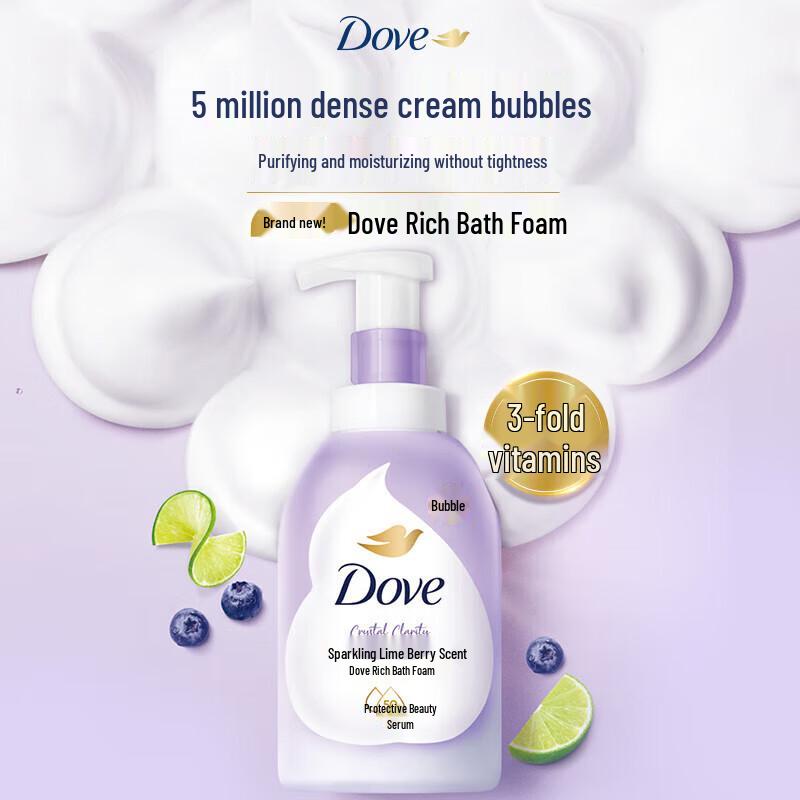Dove Питающий и увлажняющий пенящийся гель для душа «Лайм и Ягоды» 400 мл