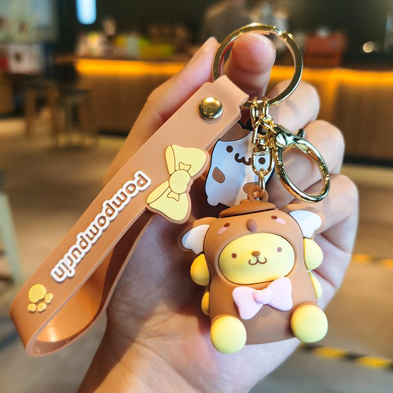 Новый Аниме Мультяшный Брелок Sanrio Фигурки из ПВХ Брелоки для Машины и Сумки Кавайные Милые Персонализированные Подарки Мода Y2k Игрушки Аниме