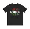 Унисекс минималистичная футболка ROSE с изображением розы и вдохновляющим посланием Valian