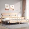 VidaXL Bed Frame with Headboard 200x200 Cm Solid Wood 3193291