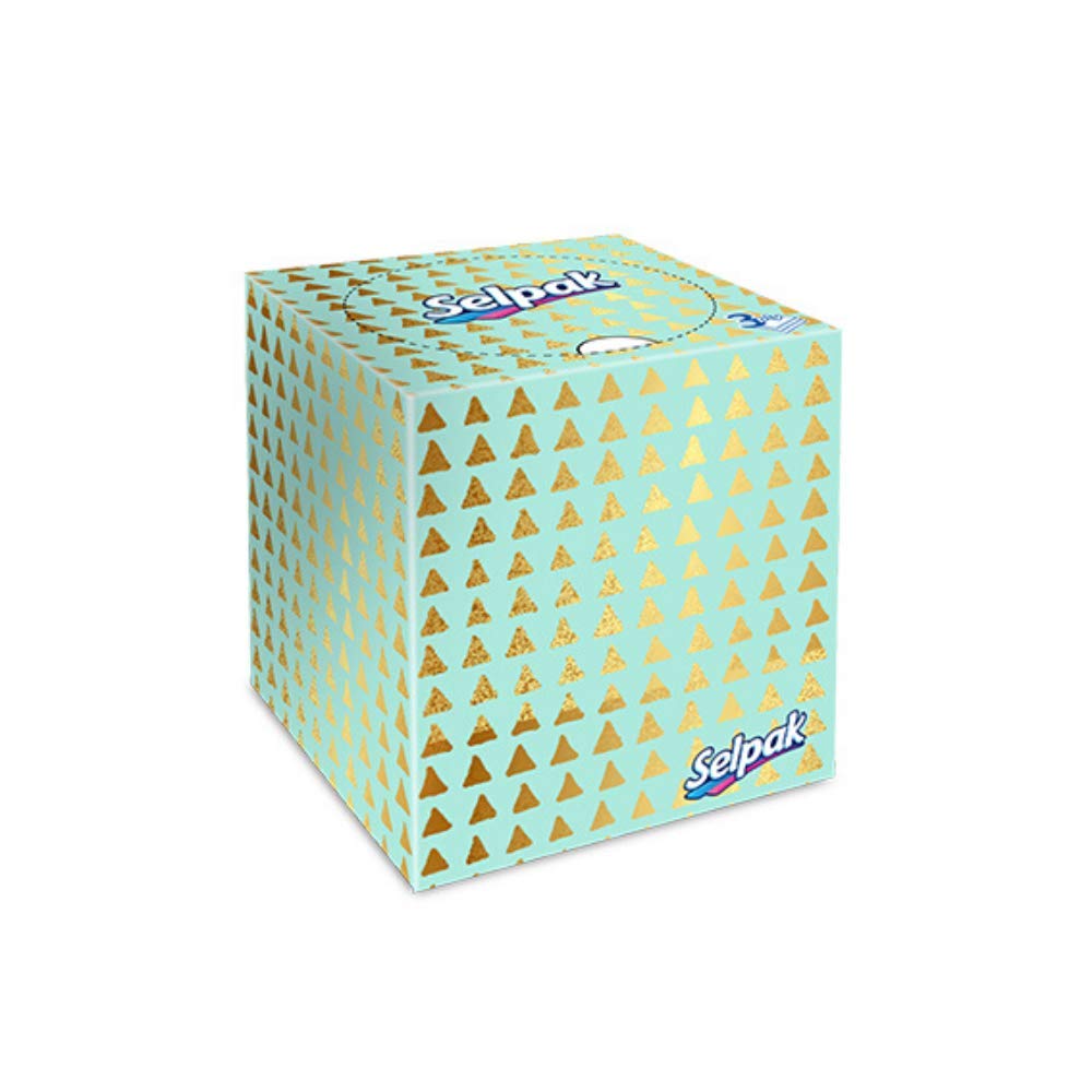 Коробка салфеток для лица Selpak Boutique 3-слойная 48 листов (6)