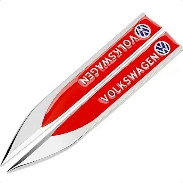 New 1PCS 3D Metal Car Body Side Fender Badge For Volkswagen VW Golf 7 6 5 GTD GLI Logo Sticker Emblem Decals Styling Access