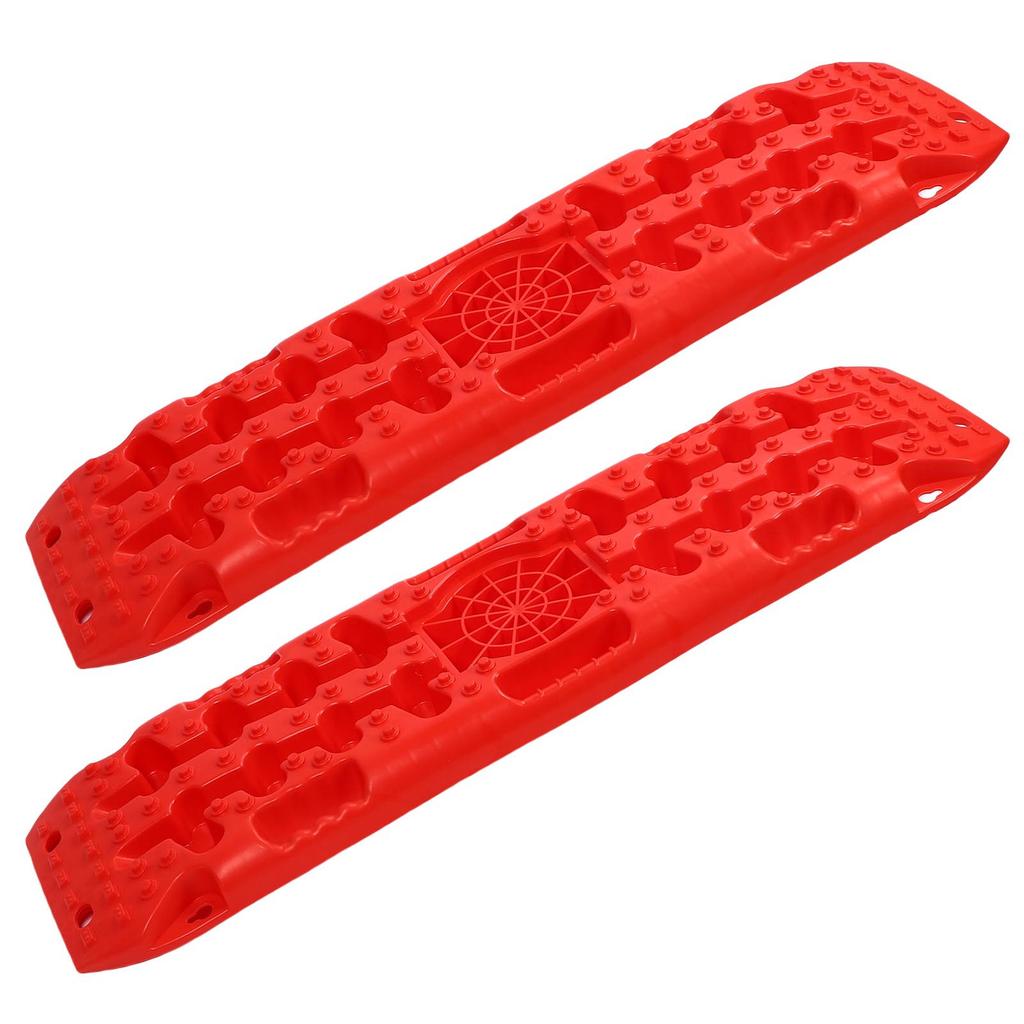 Off Road Traction Boards All Weather Auto Traction Mat Tire Grip Aid Unstuck Your Car From Snow Ice Mud and Sand Red