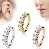 Fashion Crystals Rhinestone Stainless Steel Nose Body Hoop Piercing Ring Jewelry Gift