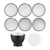 7 Inch Standard Reflector + 6pcs Photography Honeycomb Grid + 1pcs Diffuser Board Kit with 10 Degrees 20 Degrees 30