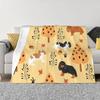 Cavalier King Charles Spaniel Blankets Warm Flannel Pet Dog In Autumn Throw Blanket for Sofa Office Bedspreads