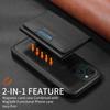 For iPhone 15 Magnetic Case BETOPNICE Leather Phone Cover Kickstand with Detachable Card Bag