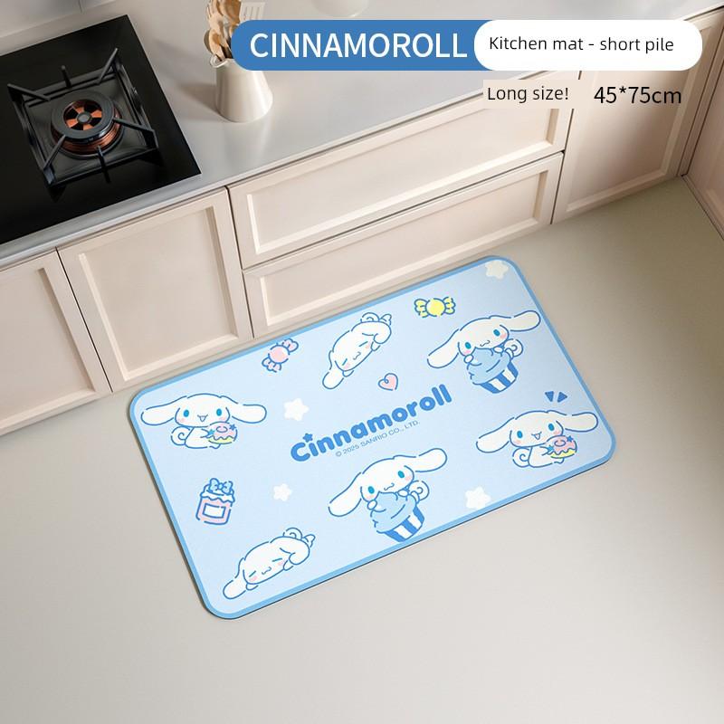 Sanrio Bathroom Floor Mat for Home Use, Diatomaceous Earth Absorbent Non-Slip Mat for Bathroom, Kitchen, and Doorway