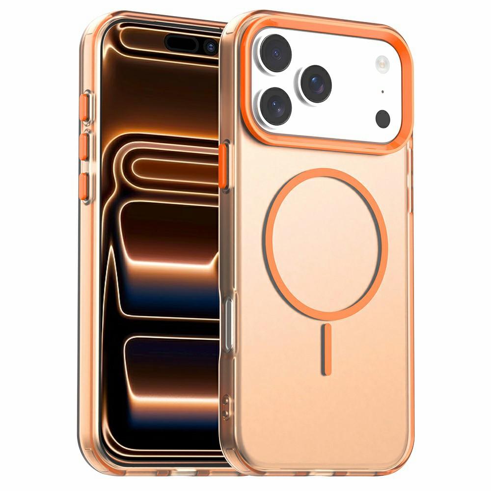 Чехол для iPhone 17 Pro Max, конфетный цвет, ПК + ТПУ + ПЭТ, чехол для телефона, совместимый с MagSafe