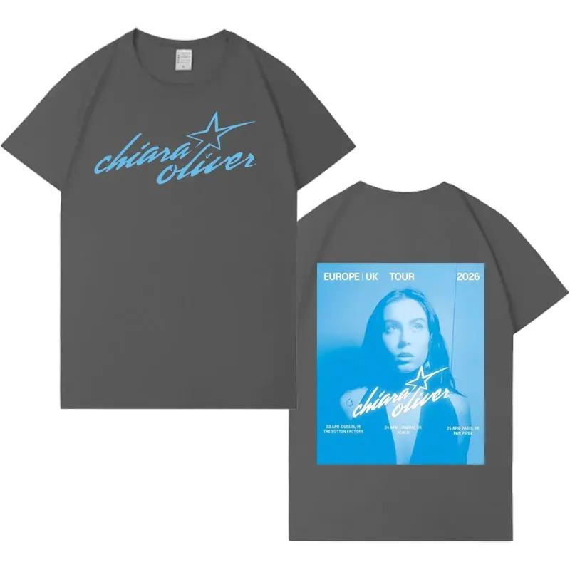 Singer Chiara Oliver 2026 Gothic Tour TShirt Unisex HipHop TShirt Casual Crew Neck Cotton Comfortable TShirt Unisex