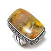 Bumblebee Jasper Gemstone 925 Sterling Silver Gift Jewelry Ring Size 8