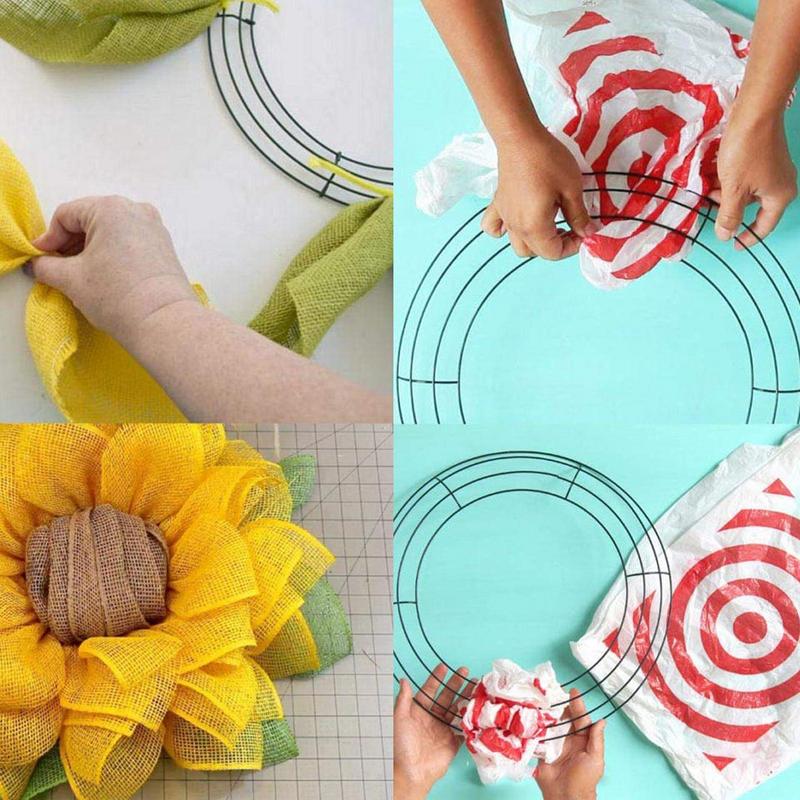 Основы для венков для рукоделия Круглые проволочные кольца для цветочных венков Многоцелевые украшения для рукоделия для потолков, садов, коридоров, дверей