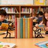 2 шт. Настольные подставки для книг Металлические декоративные книжные полки Нескользящий органайзер для документов Стойка для хранения книг Устойчивый настольный стопор для книг Держатель