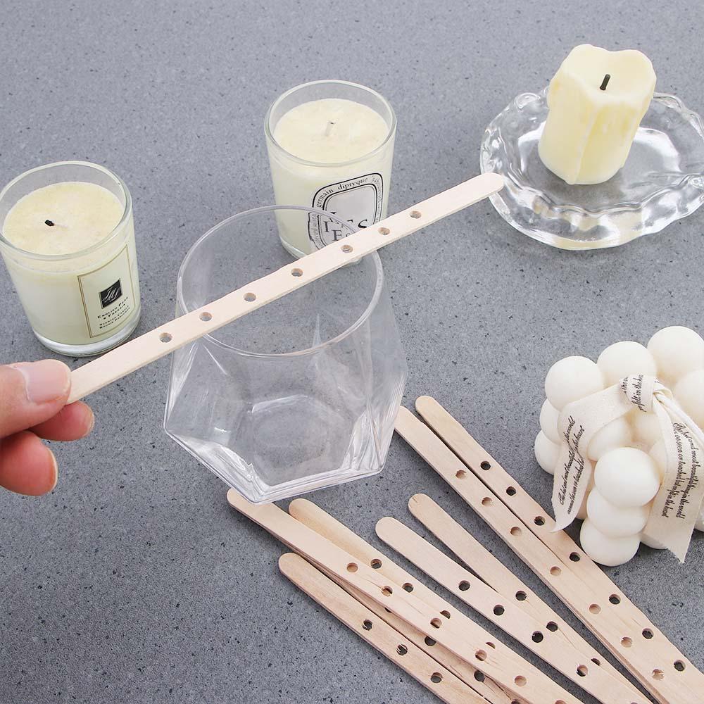 10 шт. Деревянные зажимы для фитиля с 7 отверстиями, центрирующие инструменты, держатели для фитилей свечей