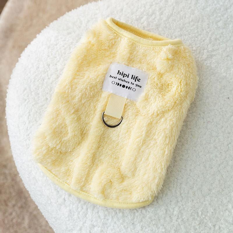 Осенне-зимний жилет для кошек Simple Twist Traction, флисовое пальто для лысых кошек, теплая утолщенная одежда для маленьких собак и кошек