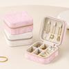 Portable Earrings Necklace Ring Jewelry Box Layered Jewelry Display Case Jewelry Storage Box  Gift