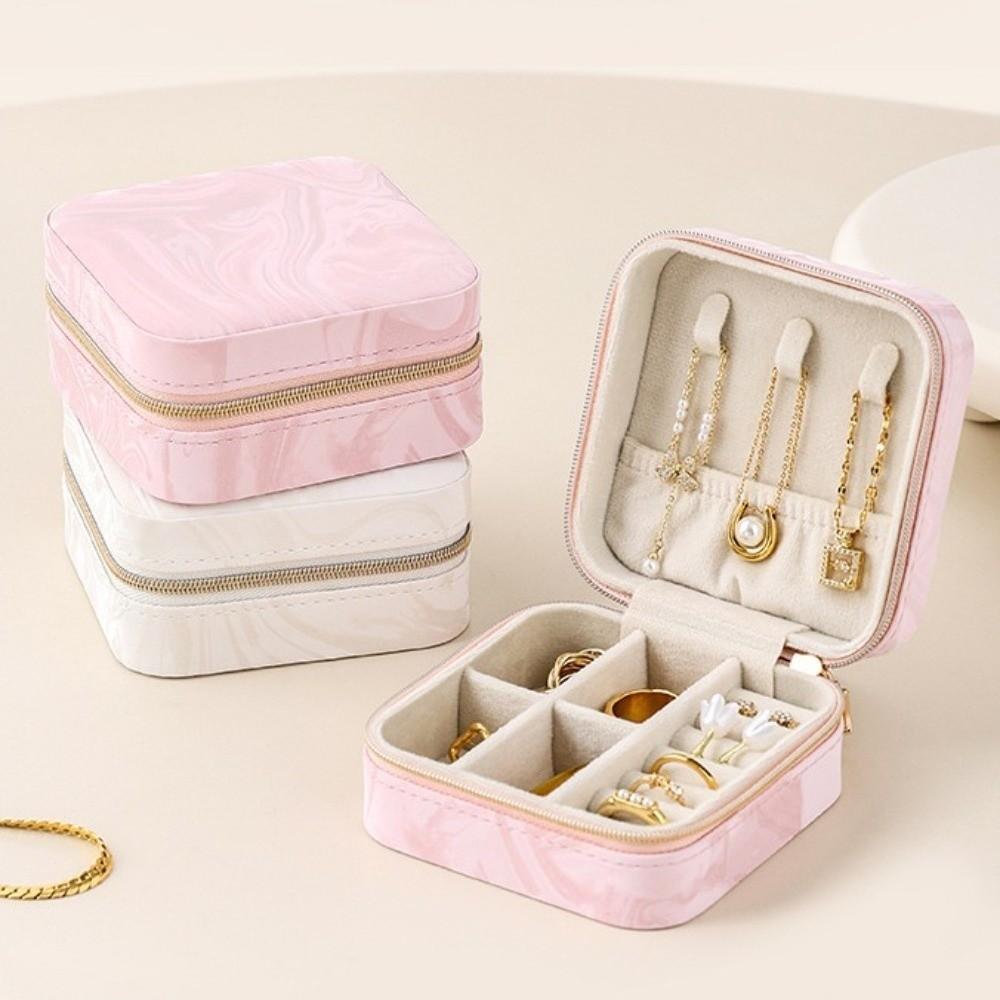 Portable Earrings Necklace Ring Jewelry Box Layered Jewelry Display Case Jewelry Storage Box Gift