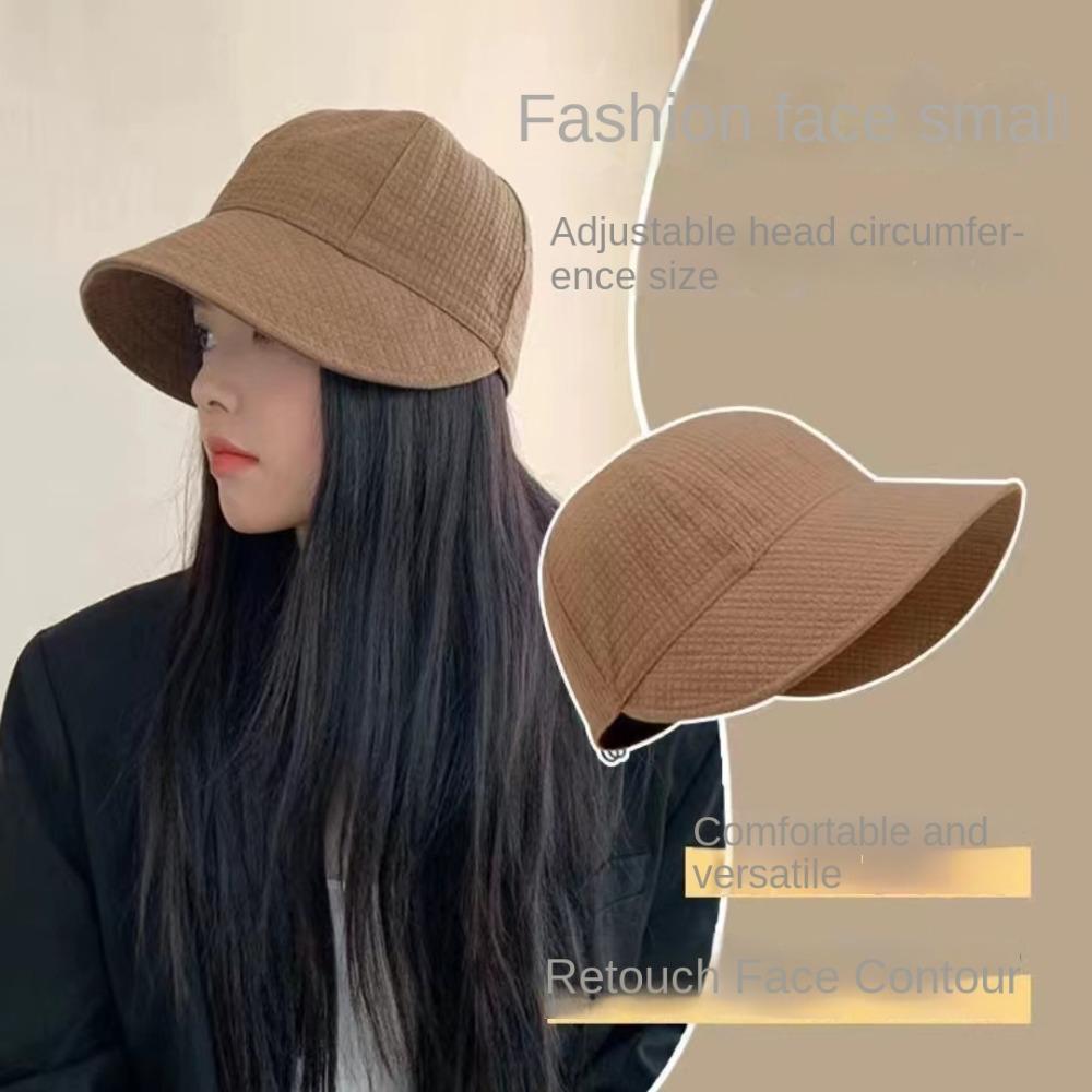 Waffle Sun Hat Foldable Peaked Cap Casual Fisherman Cap  Summer