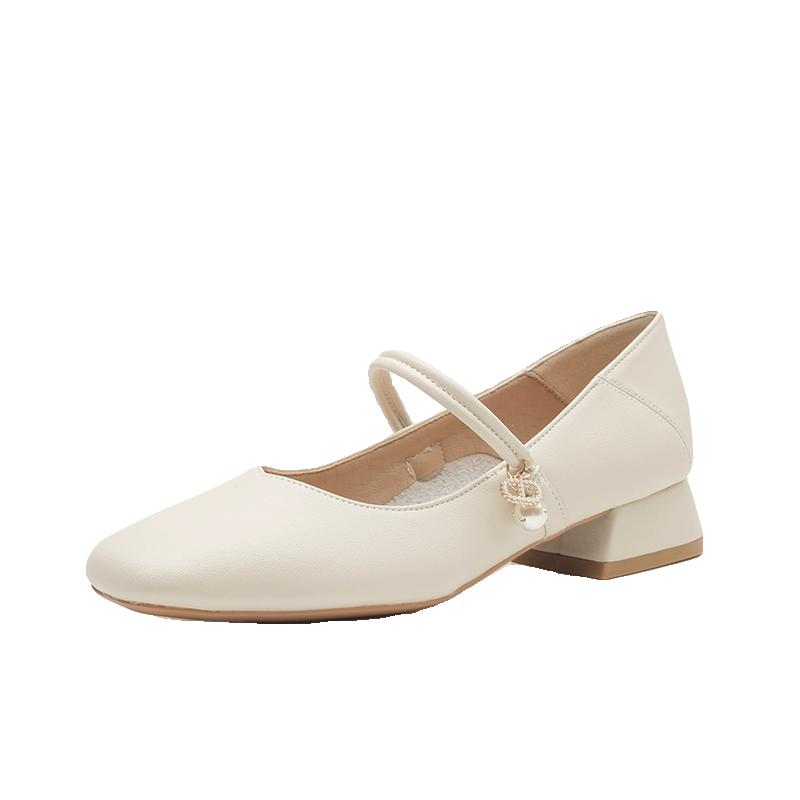 Новые китайские женские туфли ципао ханфу Мэри Джейн французский темперамент на низком каблуке простые маленькие кожаные туфли с юбкой пригородные туфли мягкие