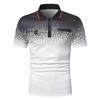 Повседневные рубашки поло с принтом для мужчин, облегающие мужские футболки, новая летняя мужская одежда