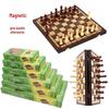 Large Professional Magnetic Wooden Chess Table Game with Two Queens