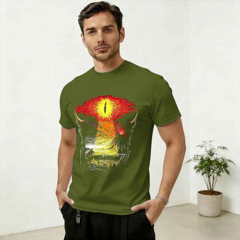 SAURON Art T Shirt for Unisex 100 Cotton Vintage TShirts Round Neck Tee Shirt Short Sleeve Clothes Gift