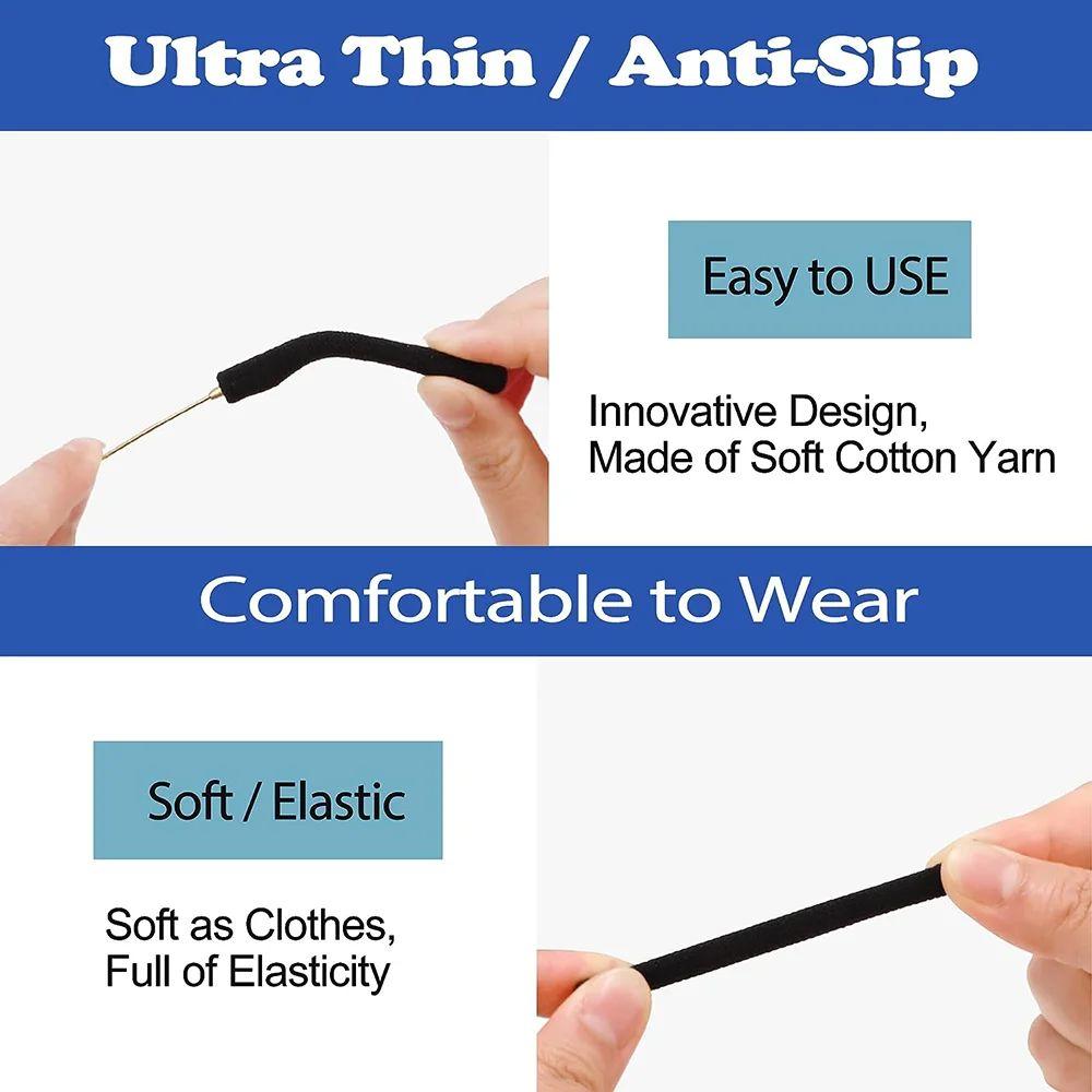 Anti-slip Eyeglass End Temple Knit Glasses Leg Cover Comfort Glasses Temple  Men/Male