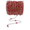 0.5M 1M 2M Pink Round Crystal Glass Beaded Bracelet Necklace Copper Chains Clothing Supplies for Jewelry Making DIY Materials