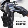 Зимние перчатки с электрическим подогревом, водонепроницаемые ветрозащитные перчатки для езды на велосипеде с подогревом, сенсорный экран, питание от USB, перчатки с подогревом для верховой езды