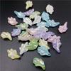 Home Party Supplies Accessories Acrylic Imitation Glaze 10Pcs DIY Bracelet Beads Pendant Creative Leaves Jewelry Making UV Plated Color