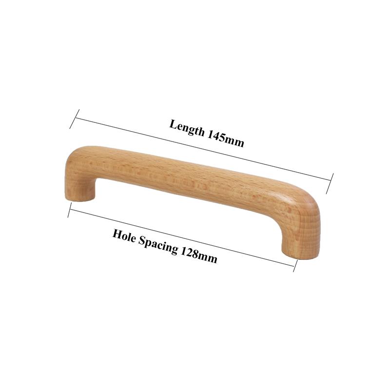 Wooden Furniture Handles Kitchen Cabinet Handle Drawer Solid Wood Knobs For Drawers Dresser Knobs Wardrobe Pull Hardware Handle