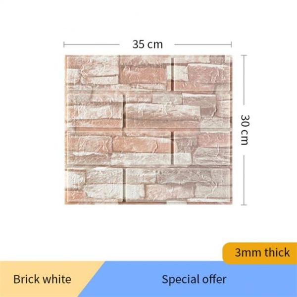 10 шт./20 шт. 3D наклейки на кирпичную стену, самоклеящиеся обои, декор, пена, водонепроницаемое настенное покрытие, обои для гостиной, сделай сам, фон