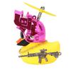 Cute Rubber Duck Toy Level 3 Helmet Yellow Black Duck Decorations Bike Gadgets with Propeller Car Dashboard Decor Accessories2