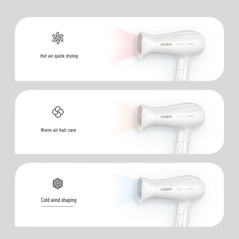 FLYCO FH6232 Foldable Hair Dryer CN plug (adapter included)