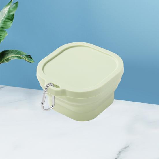 Складная силиконовая чаша 400/750 мл, складной контейнер для хранения продуктов с крышкой, герметичный ланч-бокс для кемпинга, пешего туризма, путешествий, пикника