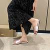 2025 Summer Open Toe Women's Slippers Plus Size Bathroom Slippers Concise Best Seller Light Comfortable Flat Slippers