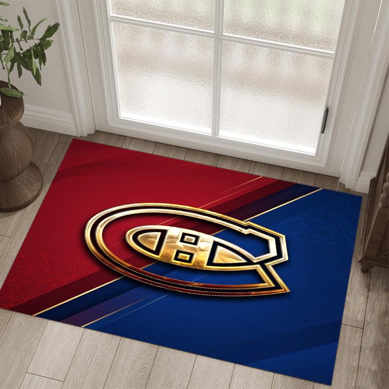 Дизайн Montreal Canadiens Кристальный Велюровый Ковер Уютный Не?Нескользящий ковер с принтом для спальни, гостиной, прихожей