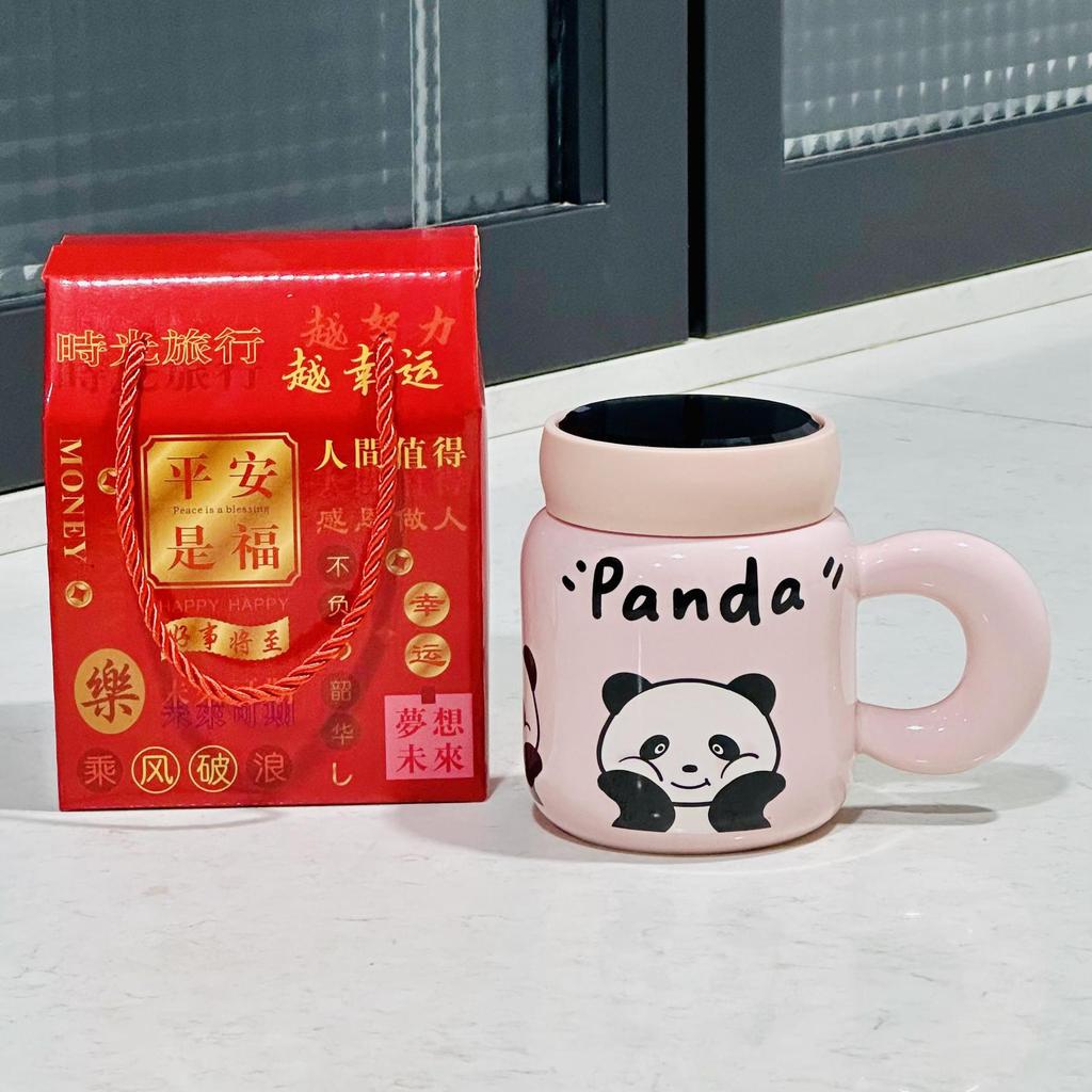 Маленькая подарочная керамическая кружка, бытовая кружка с крышкой для девочек, дорогая кружка для воды с рисунком, милая кружка, сувенирный подарок