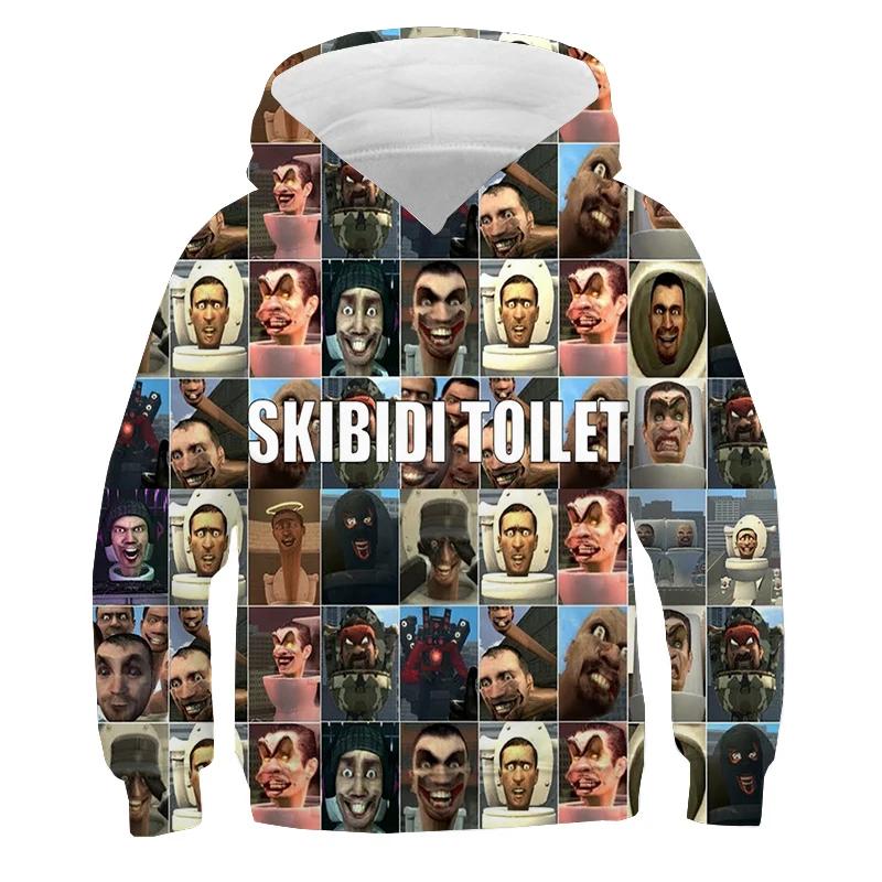 Толстовка с принтом Skibidi Toilet Детская осенне-зимняя одежда Детский свитшот Titan Speakerman Толстовки для мальчиков Мультяшный пуловер для девочек