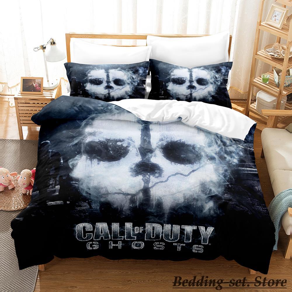 Игра call of duty simon ghost riley Комплект постельного белья из мультфильмов аниме комплект из трех предметов для взрослых и детей спальня пододеяльник наборы 3D игра-стрелялка