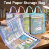 Visible Kids Document Bag A3 Large Zipper Mesh Bags Durable Stationery Organizer  Exam Papers