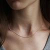 OURPIERRE DOT CHAIN NECKLACE SILVER