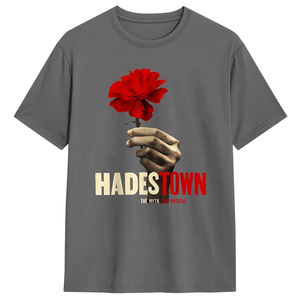 Hadestown Musical TShirts for Unisex Casual Pure Cotton Tee Shirt Crew Neck Short Sleeve T Shirt Printing Tops