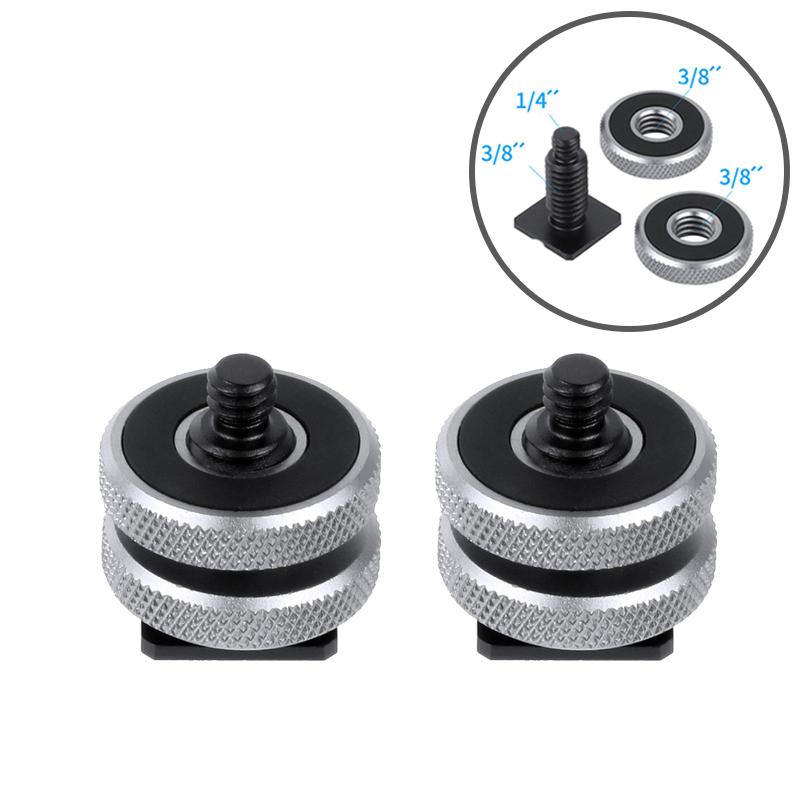 1/4-дюймовый винт для крепления штатива с двойным слоем для крепления адаптера вспышки «горячий башмак» Аксессуары для фотостудии