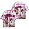 Men Women Anime/Spider Print Jersey Oversized V-Neck Short Sleeve Tops Breathable Quick Dry Harajuku Streetwear Gift for Lovers