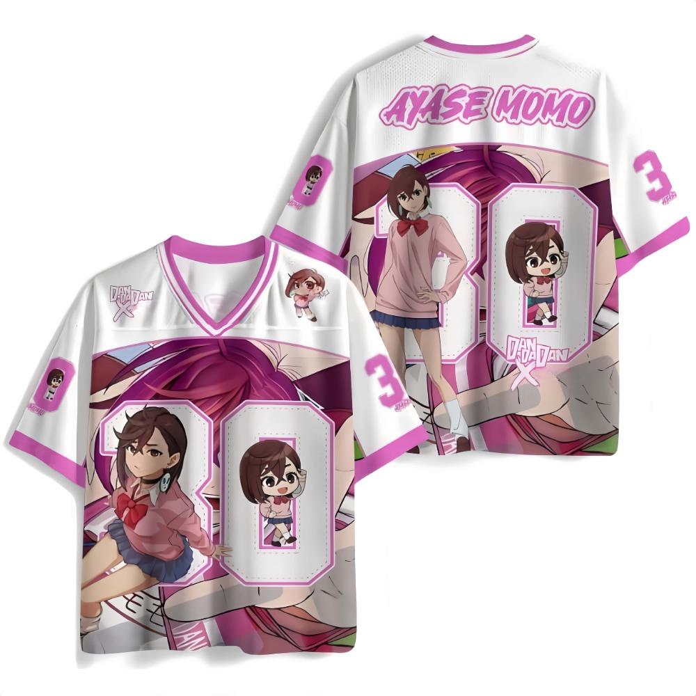 Men Women Anime/Spider Print Jersey Oversized V-Neck Short Sleeve Tops Breathable Quick Dry Harajuku Streetwear Gift for Lovers