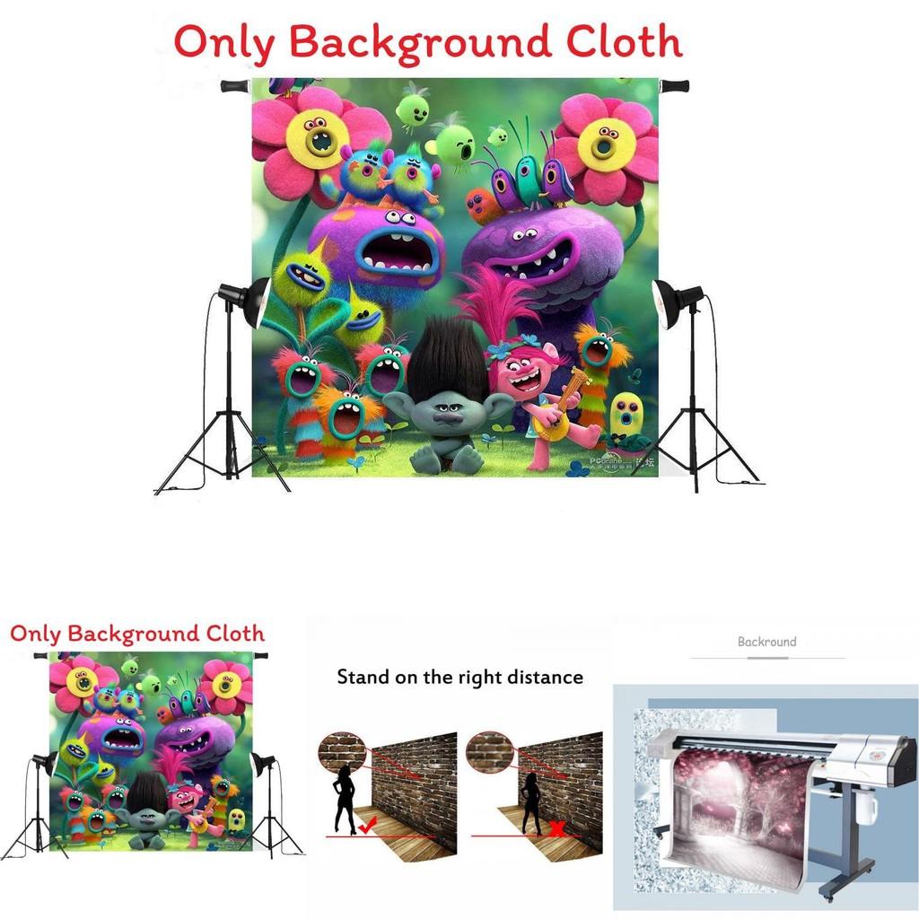 Trolls World Tour Themed Photo Backdrop For Kids Photography Studio Decoration Creative Prop