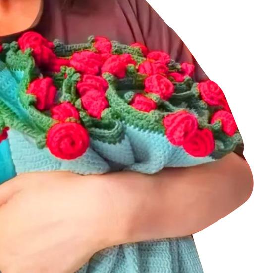 Букет Одеяло DIY Набор Цветочные Букеты Вязание крючком Набор Вязаный Букет Плед Набор для Рукоделия для Дома Кровать Диван Диван Декор