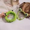 Elastic Coral Fleece Washing Face Hairband Makeup Headband Funny Frog Skincare Hair Band